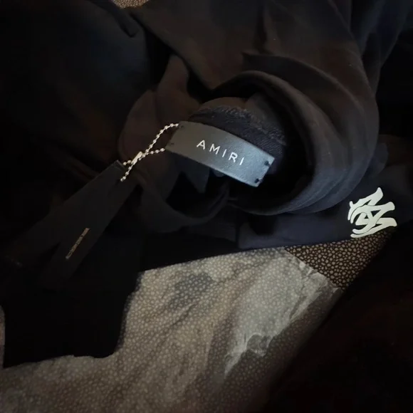 AMIRI stacked Black Hoodie